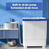 Portable Washer and Dryer Combo, 20 Lbs Twin Tub Washing Machine, 1.5 Cu.Ft Compact Clothes Dryer, Portable Washing