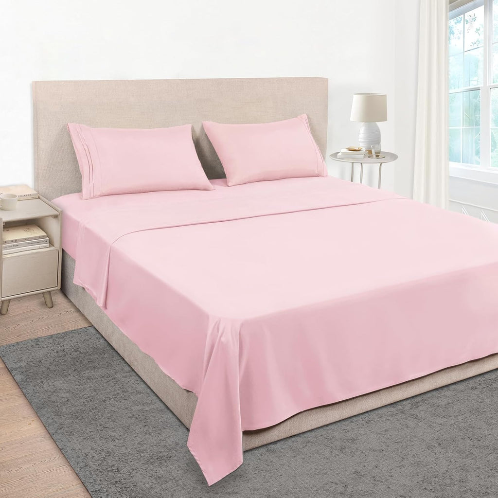 Queen Sheet Set - Hotel Luxury 1800 Bedding Sheets & Pillowcases - Deep Pocket Fitted Sheet, Soft, Breathable