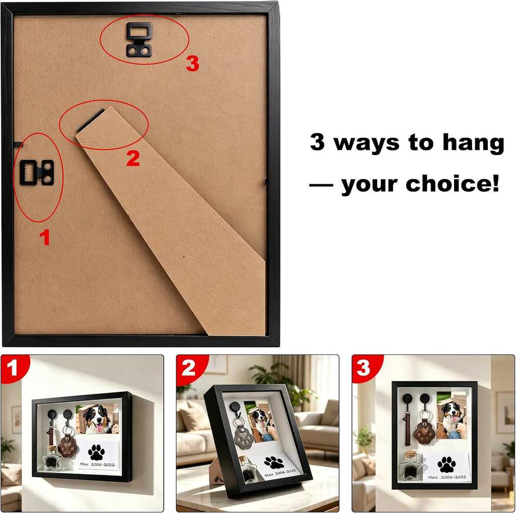 Pet Memorial Shadow Box Pet Memorial Display Case Picture Frame