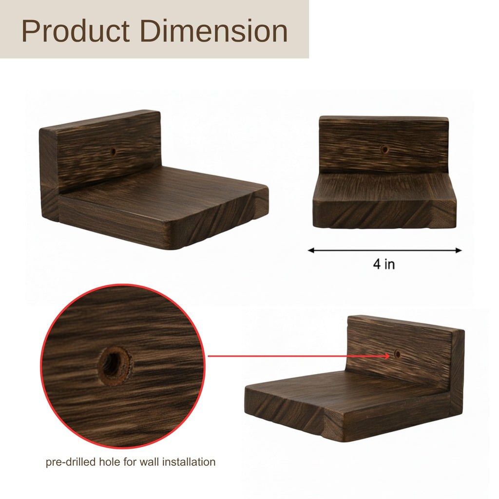 LaLaGreen Wood Planter Box for Indoor Plants (6 Pack) Hanging Wall Planters