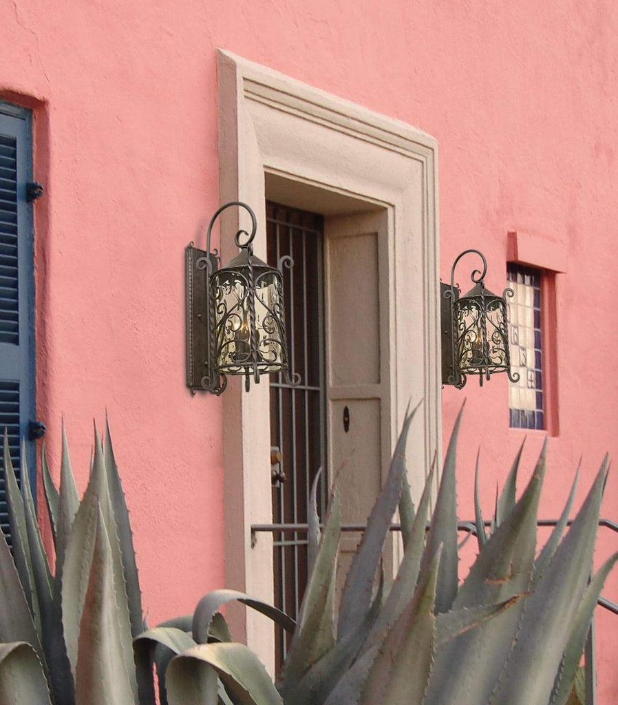 Casa Seville 23 3/4" High Iron Scroll Traditional Rustic Outdoor Wall Light