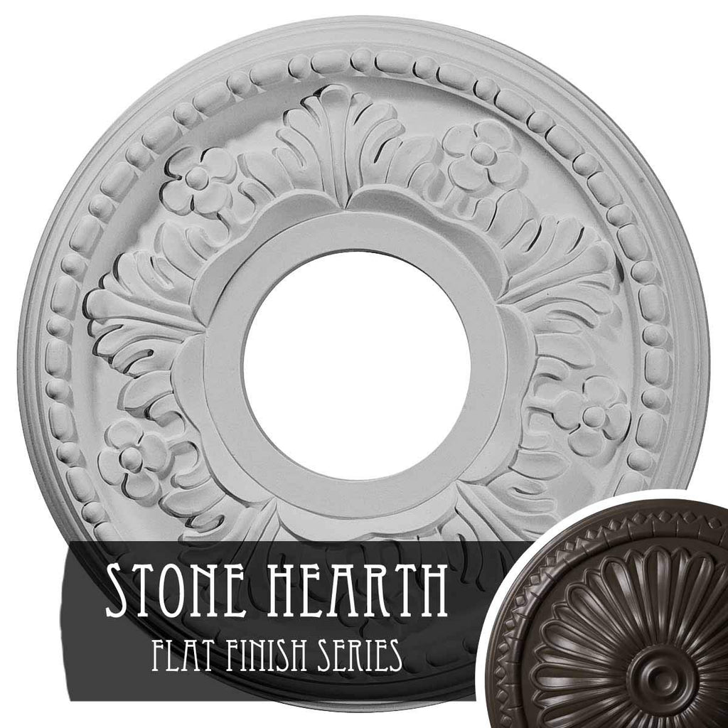 Helene Ceiling Medallion, Stone Hearth