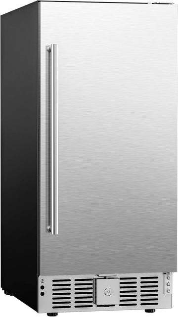 Beverage Refrigerator 15 Inch, Under Counter 127 Can Beverage Fridge with Stainl