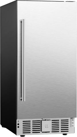 Beverage Refrigerator 15 Inch, Under Counter 127 Can Beverage Fridge with Stainl