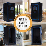 Portable Steam Sauna for Home, Full Body Sauna Box, Personal Sauna Steam Sauna Tent at Home Spa with 3L 1200W Steamer