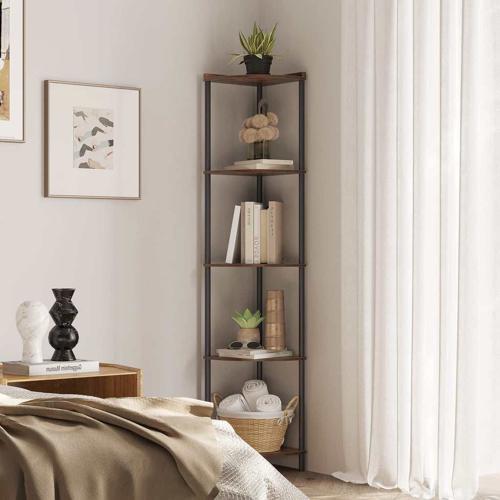 5 Tier Corner Shelf, 65" Tall Corner Shelves Decor