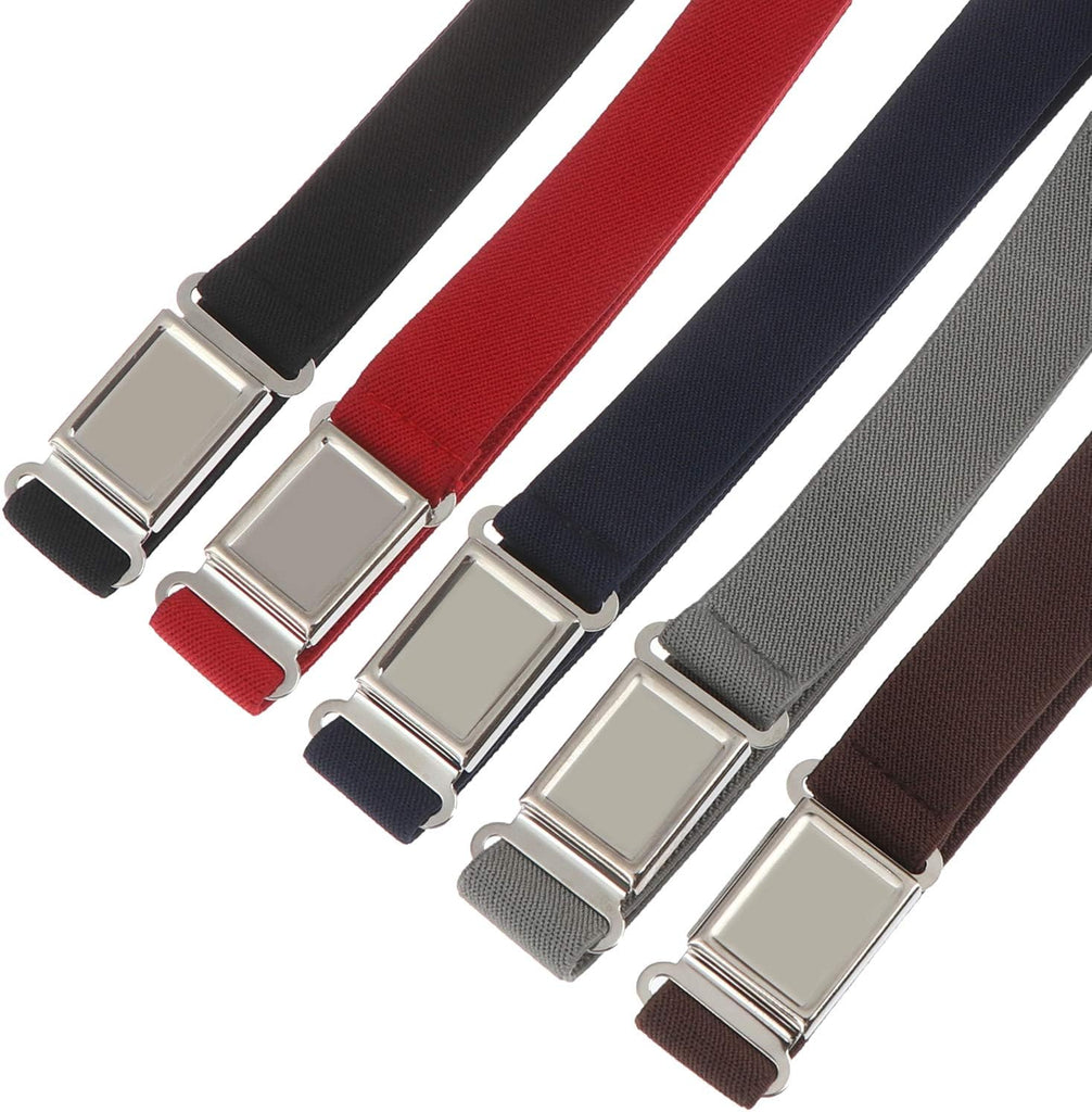 5 Pieces Kids Magnetic Belt Adjustable Fashion Belt with Magnetic Buckle for Boys and Gilrs