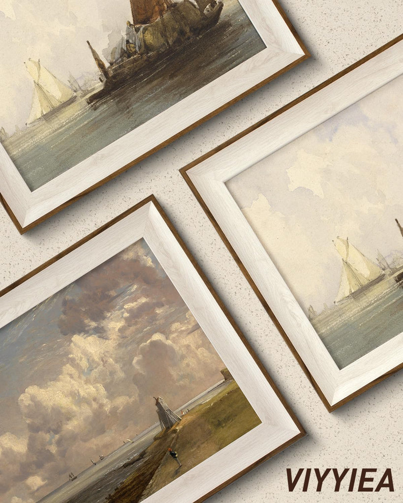 Framed Impressionist Countryside Scene Wall Art Set, 16×20 Inch