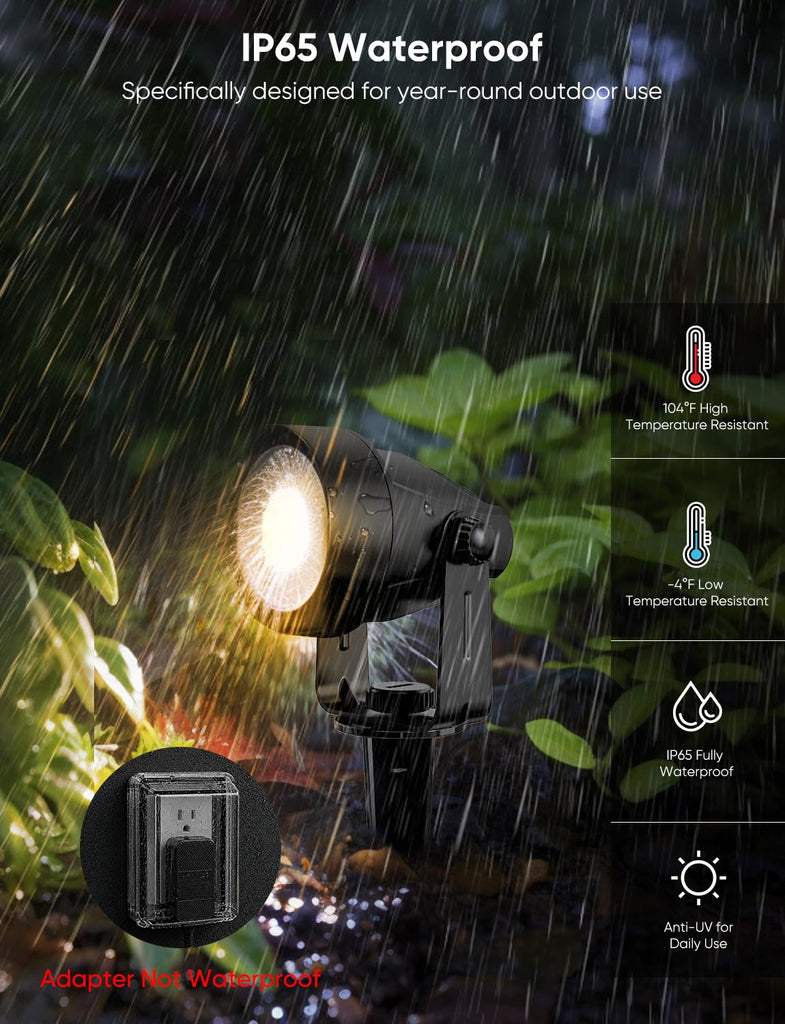 Landscape Lighting, RGBW Spotlights with APP Control,8 Pack