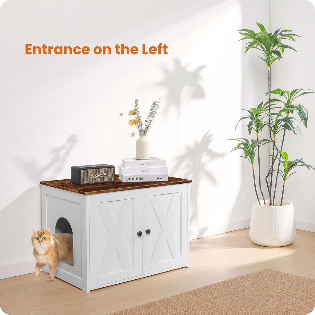 Cat Litter Box Enclosure, Hidden Litter Box Furniture, 27.6 Inches