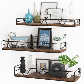 Floating Shelves Set of 3, Wood Wall Shelf, Farmhouse Shelf