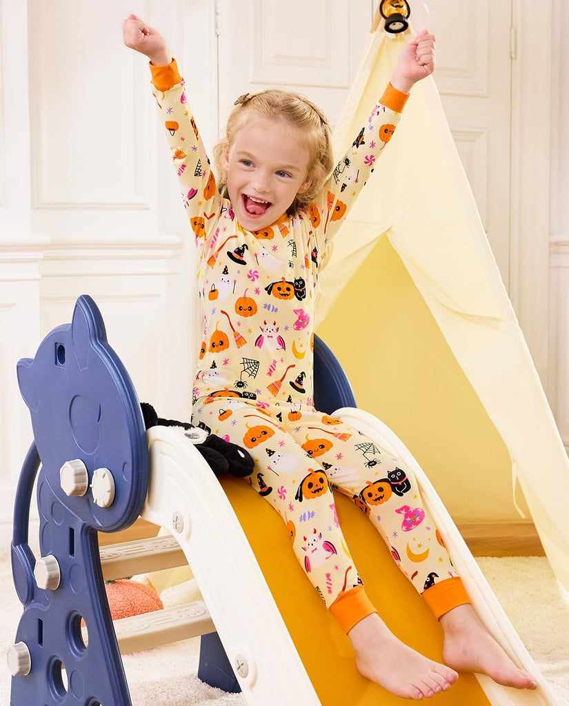 Bamboo Viscose Toddler Girls Kids Pajama Sets 12M- Snug fit Long-Sleeve Softness Sleepwear Pjs 2pcs Jammies