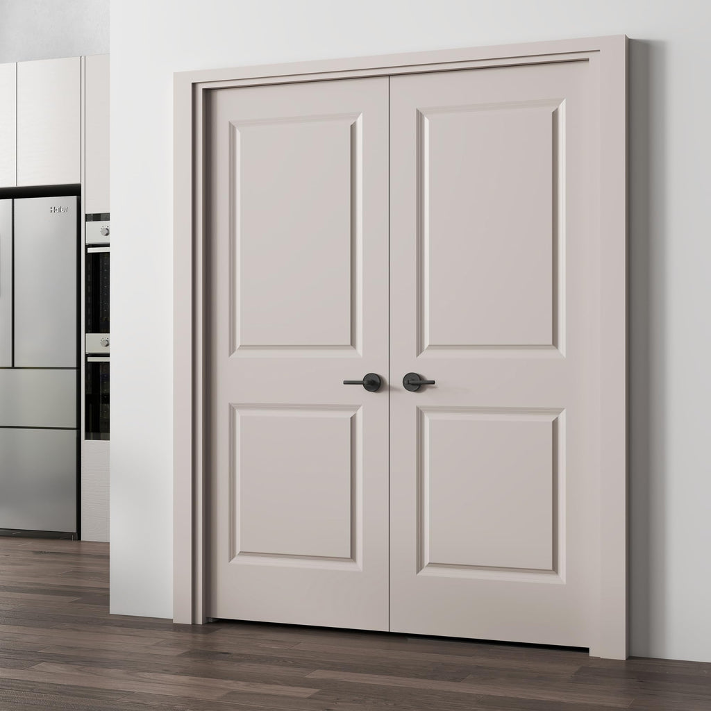 30"x80" Raised 2-Panel Square Smooth White Primed Interior Door Slab