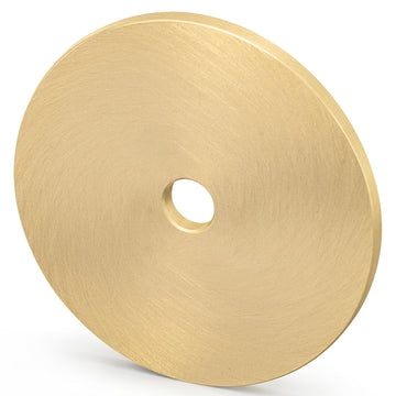 10 Pack 1-1/4 Inch Solid Brass Round Cabinet Knob Backplate