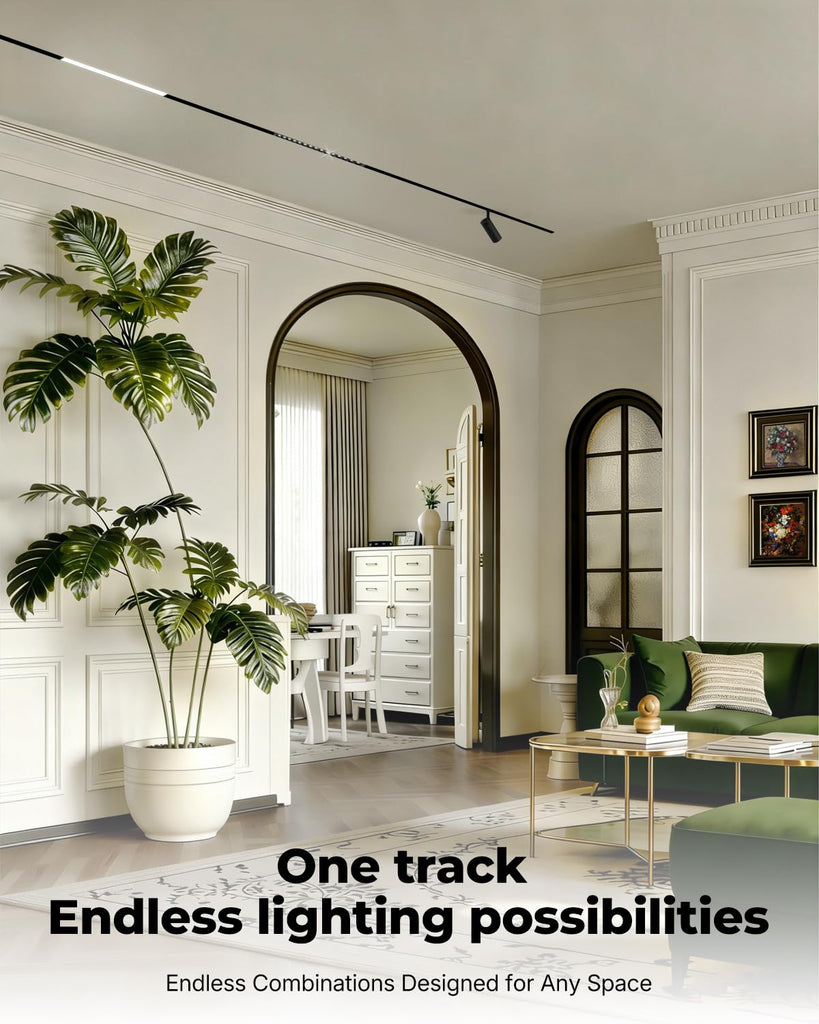 Recessed Magnetic Track Lighting Rails with ETL, 24V Aluminum Track