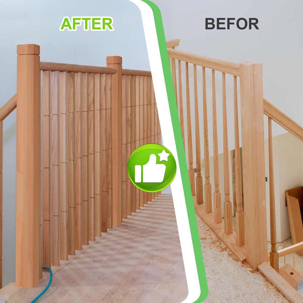 4 Pcs 3" x 48" Solid Poplar Stair Newel Post with Single Groove