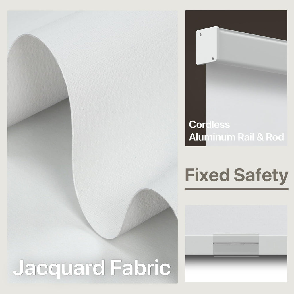 Cordless Blackout Roller Shades, Soft White