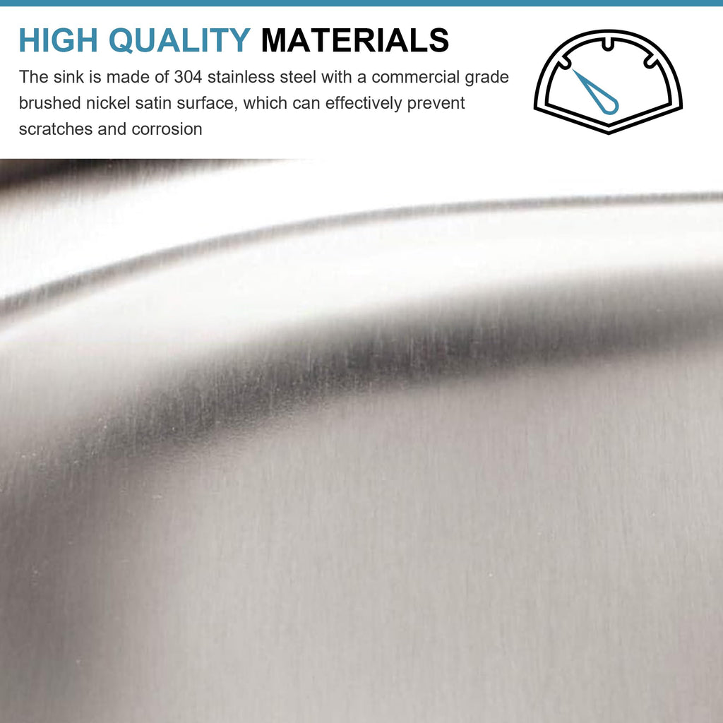 33x22 Drop In Double Bowl 33 Inch 50/50 Topmount Kitchen Sink