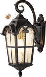 Dusk to Dawn Outdoor Wall Lights, 20.4" Large Size Exterior Lantern Fixture, Porch Lights Wall Mount, Roman Wall Lamp