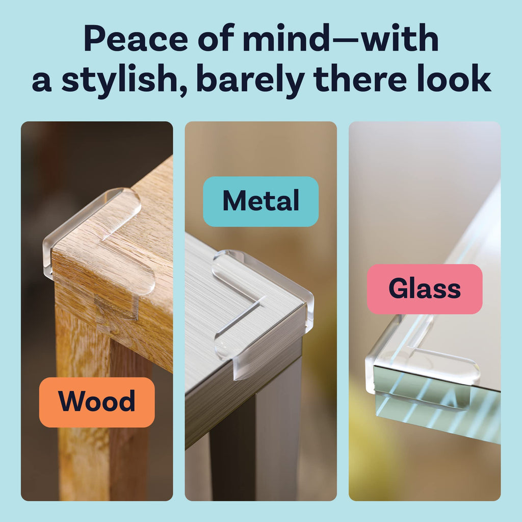 Corner Protector Guards - Furniture Edge Safety Bumpers - Baby Proof Bumper & Cushion to Cover Sharp Furniture &