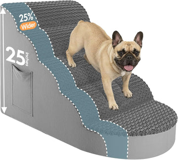 Dog Stairs for Large Dogs, Extra Wide 20" Dog Ramp for Bed