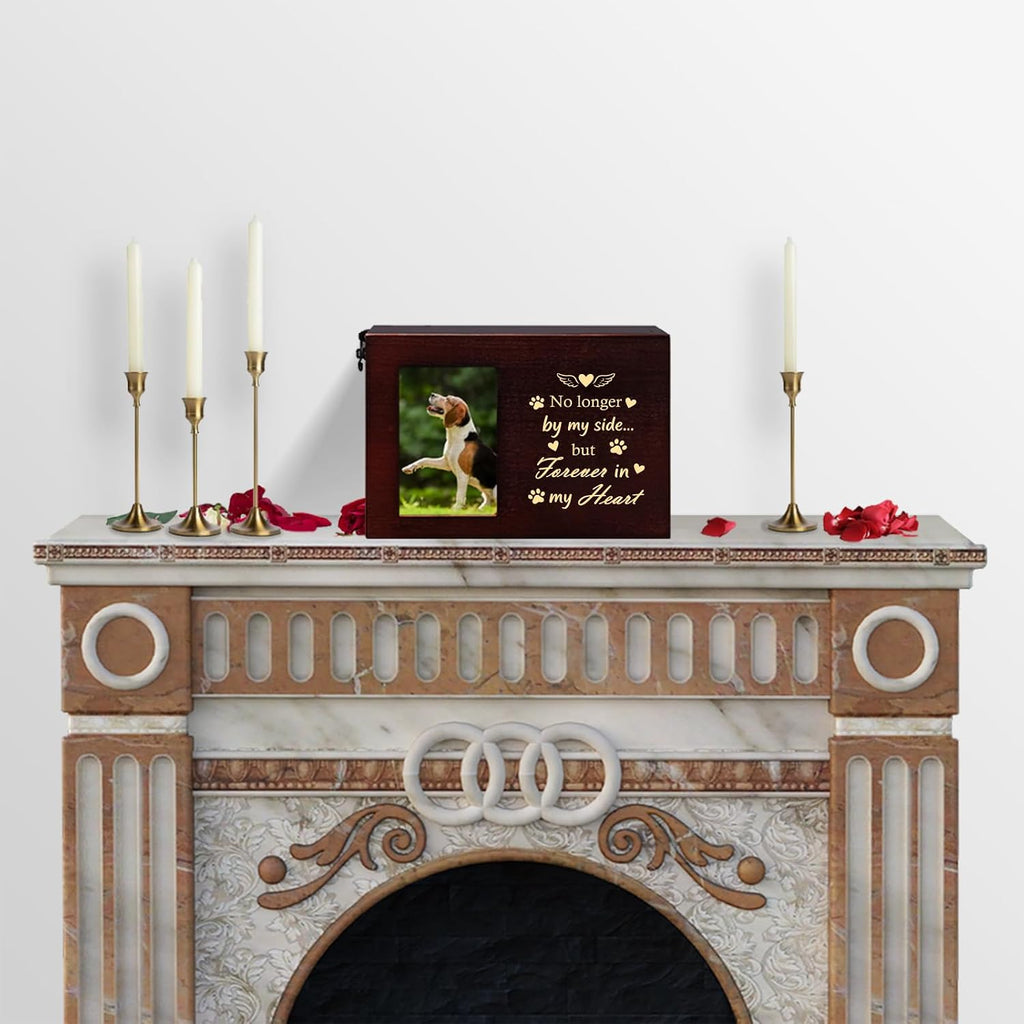 Pet Urns for Dog or Cat Ashes, Wooden Dog Urn for Ashes