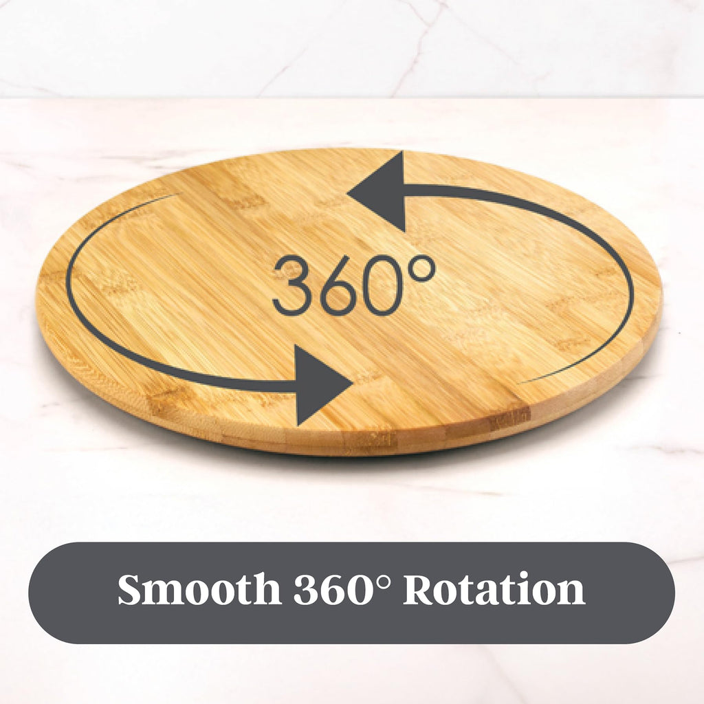14 Inch Bamboo Lazy Susan Turntable & Table Top