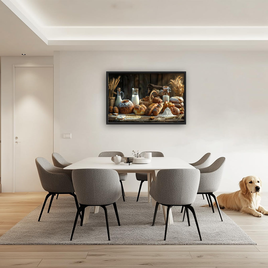 Kitchen Wall Art Extra Large Size Food Oversized Wall Decor Bread Canvas Prints Giant Pictures Painting Framed