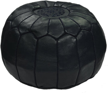 Hand Made Pouf Leather Luxury Ottomans Footstools Cover