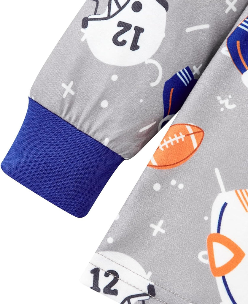 Boys 100% Cotton Pajamas for Kids 2 Piece Long Sleeve PJs Space Sleepwear for Toddler