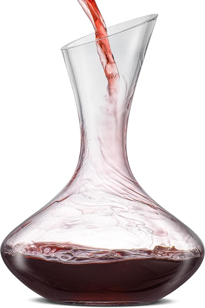 Lancia Hand Blown Crystal Wine Decanter and Aerator Glass Red Wine Carafe 750ML