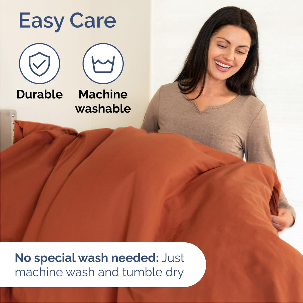 CGK Queen 6pc Bed Sheet Set - Breathable & Cooling - Terracotta