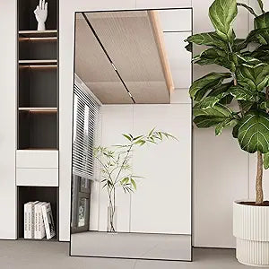 Full Length Mirror 71"X32", Standing Hanging Or Leaning Against Floor Tempered Mirrors, Wall-Mounted Full Body Dressing