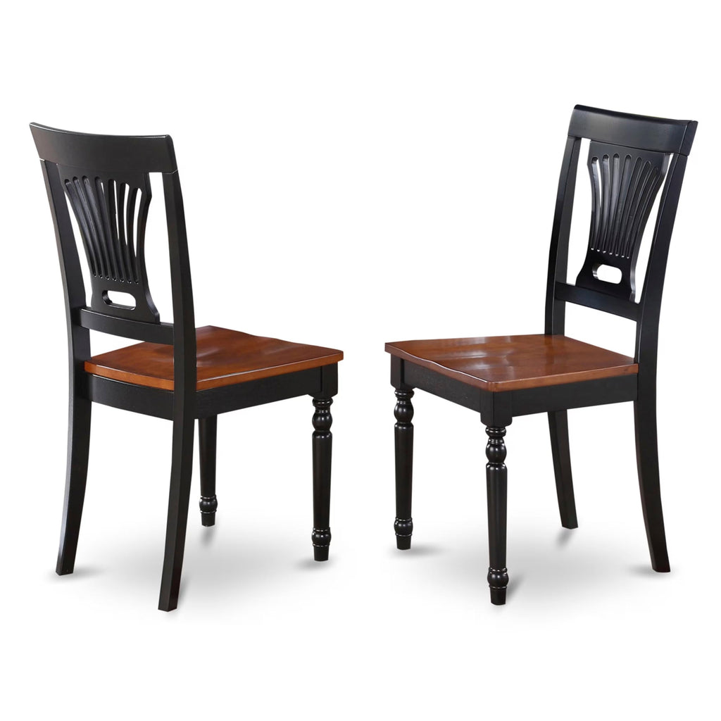 5 Piece Kitchen Table Set for 4 Includes an Oval Dining Room Table with Butterfly Leaf and 4 Solid Wood