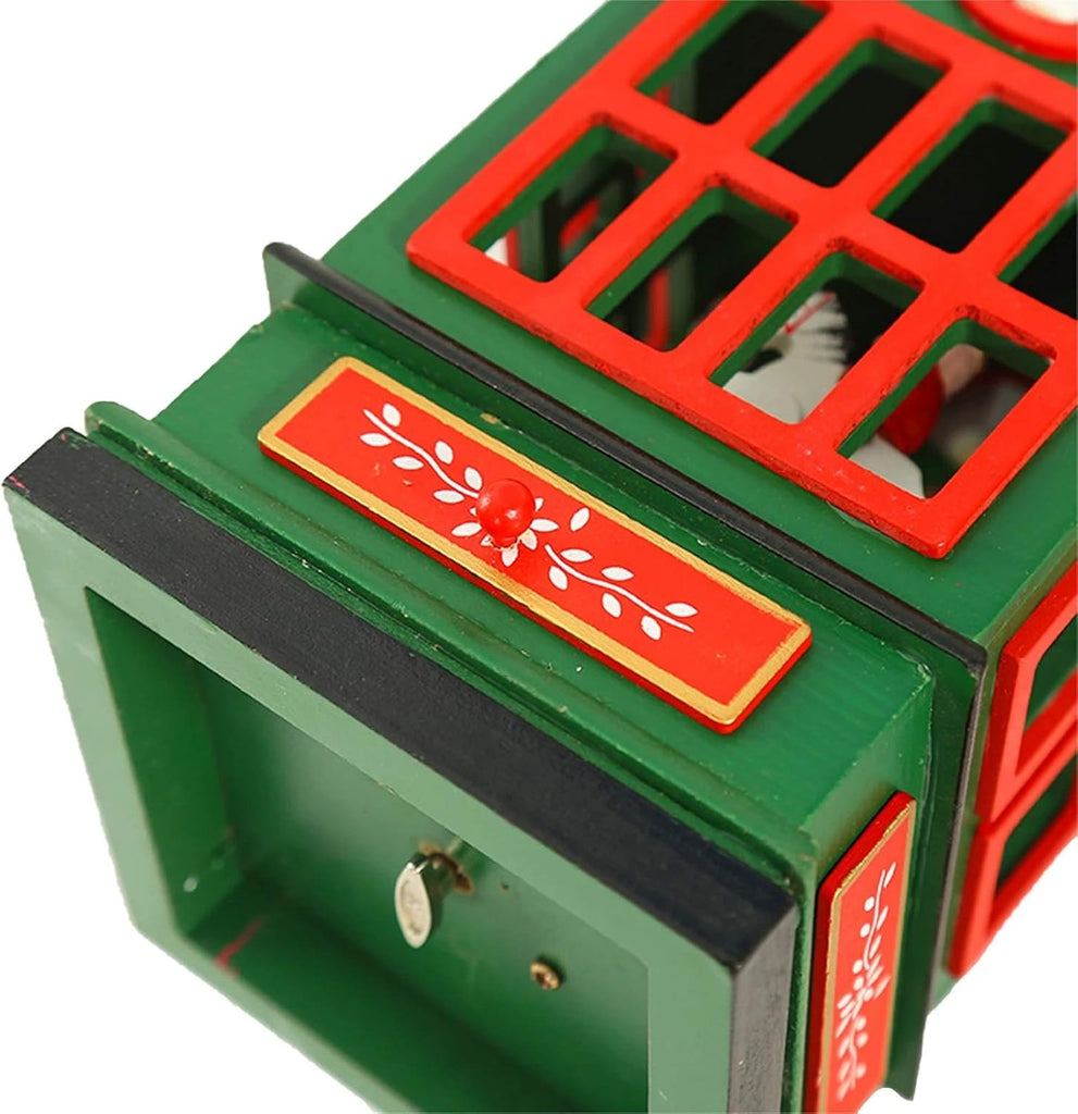 Christmas Wooden Carousel Music Box House Decorations Cute Rotating Creative Design Tool Party Decor