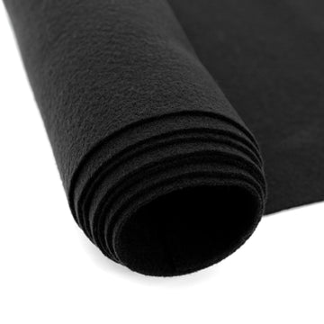 Craft Felt Fabric by The Yard - 72" Wide & 1.6mm Thick Acrylic Felt - Soft and Durable Black Fabric for DIY Arts &