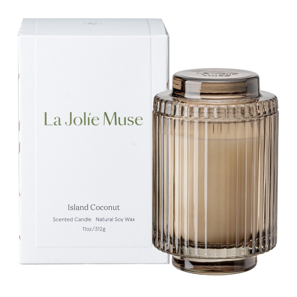 Island Coconut Vanilla Scented Candles, Natural Soy