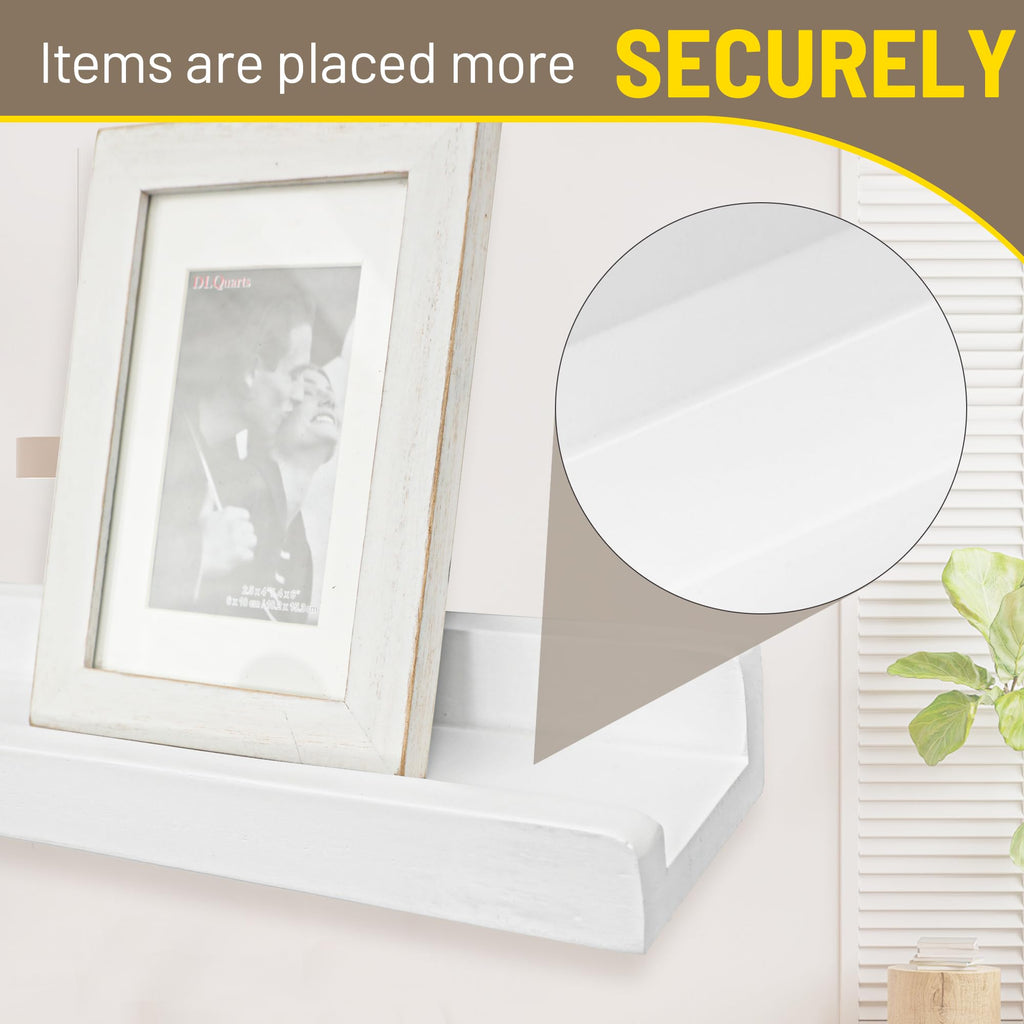 Picture Ledge Shelf Narrow, Floating Shelves for Wall, Photo Shelves With Lip