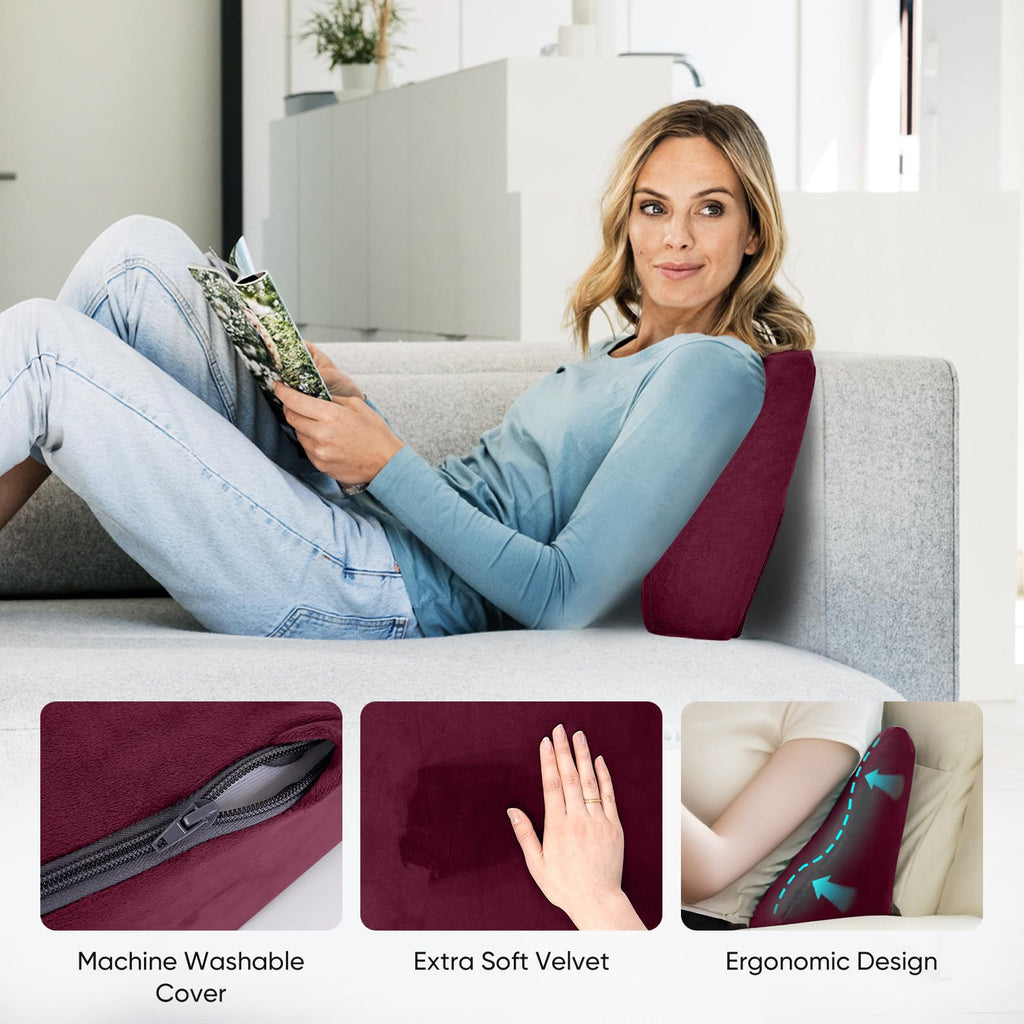 Lumbar Support Pillow for Recliner, Ergonomic Back Support Pillow
