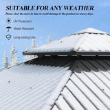 8.5x8.5FT Outdoor Hardtop Gazebo with Double Roof