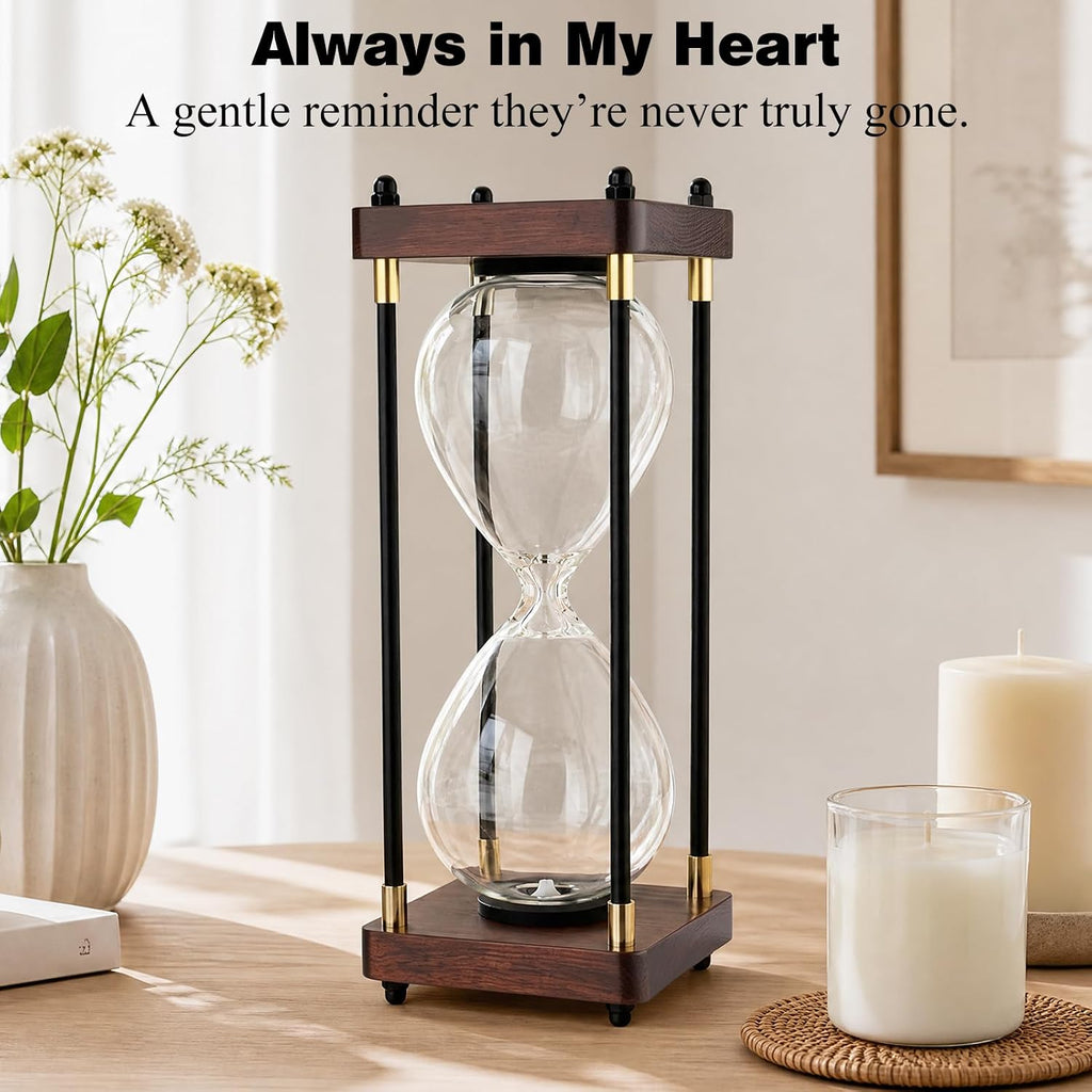 Personalized Hourglass Cremation Urns for Human Ashes, Fillable Memorial Hourglass Keepsake Urns for Ashes Small Urn