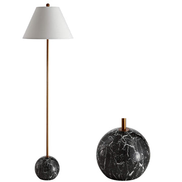 Miami Modern Minimalist 63.5" LED Floor Lamp Metal, Gold/Black