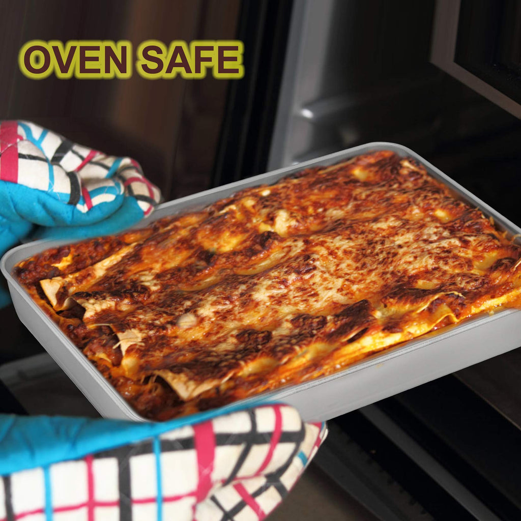 Lasagna Pan, Stainless Steel Sheet Baking Pan, 12.3 Inch & 2Pcs