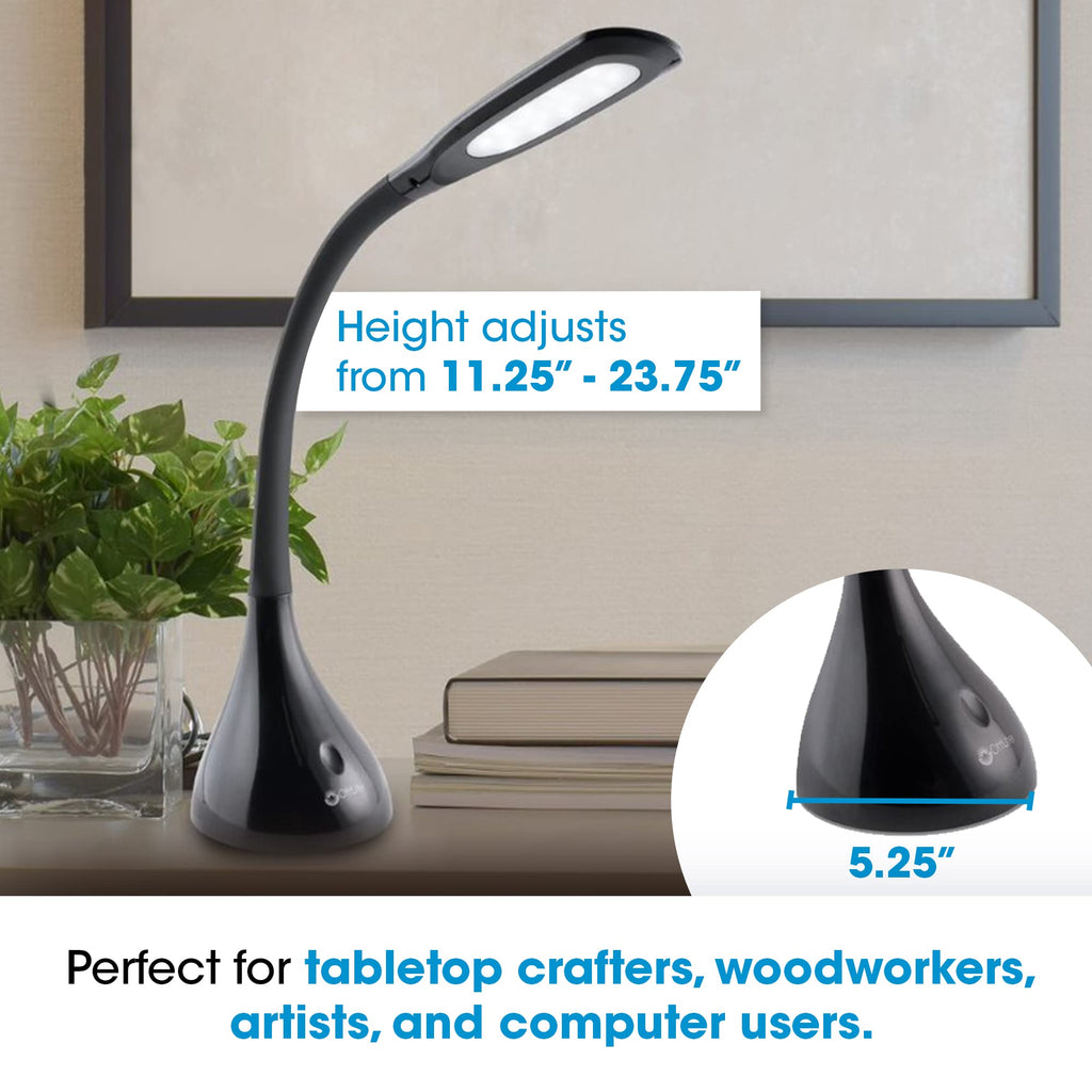 Creative Curves LED Desk Lamp, Black