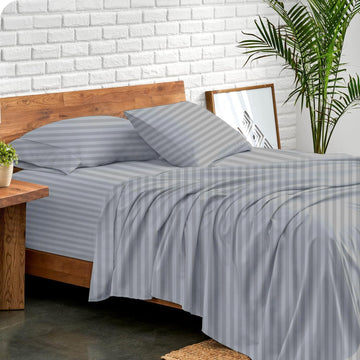 Luxury Soft 4 Piece Sheet Set - 100% Egyptian Cotton Full Size Bed Sheet Set, Super Soft Sateen Weave, Fit Mattress