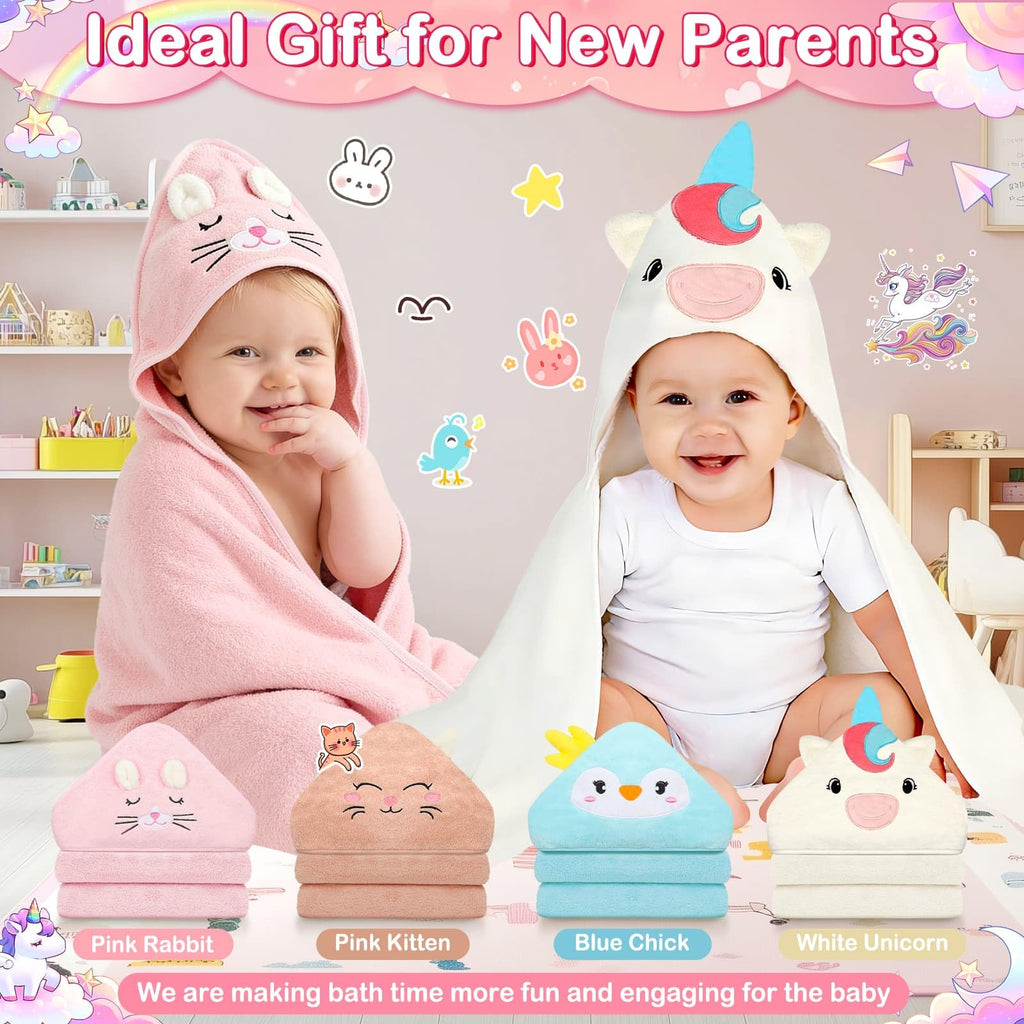 14 Baby Towel Set, Soft Baby Bath Towels and Washcloths Set-Bath Essentials