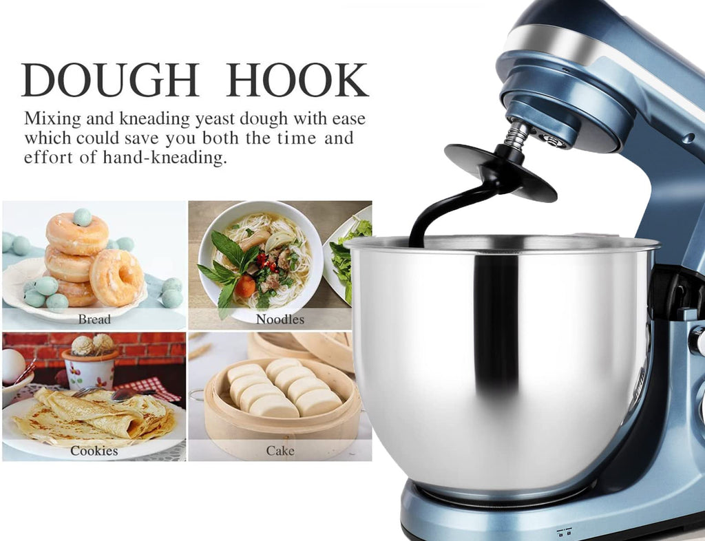 Professional Stand Mixer, 6-Qt with Timer, MK37 500W 6-Speed Tilt-Head Food Electric Mixer Kitchen Machine,Plastic