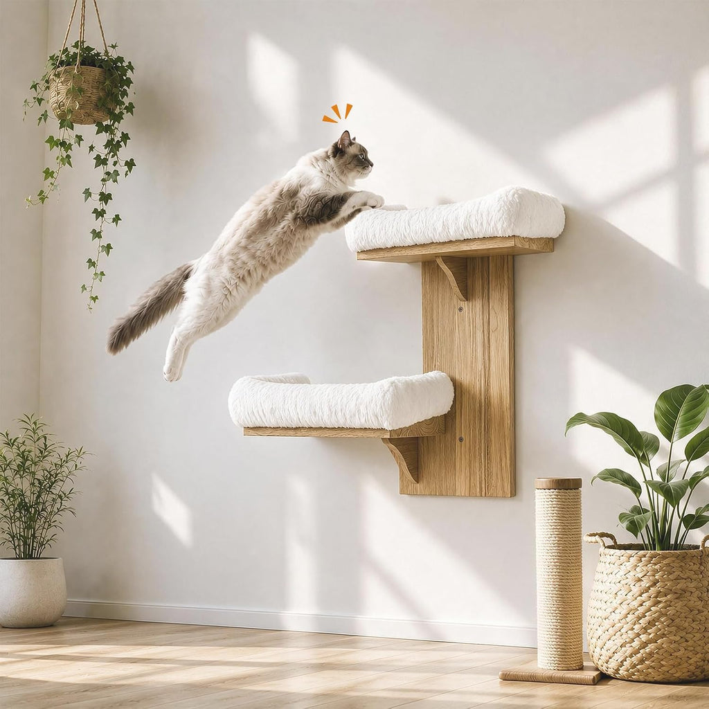 Cat Wall Shelves, Floating Perch for Cats, Wall Mounted Cat Furniture
