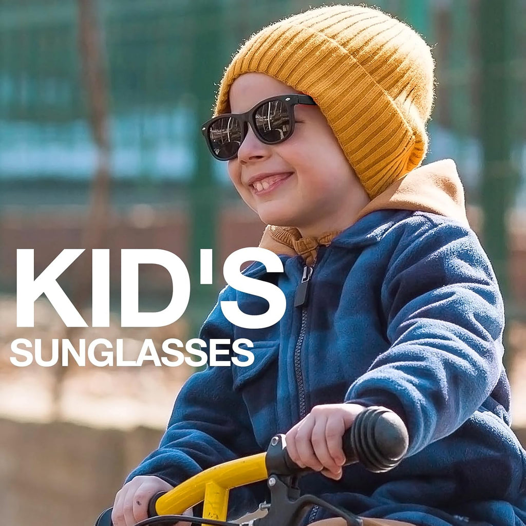 Kids Sunglasses Polarized UV400 TPE with Strap for Boys Girls RBK004