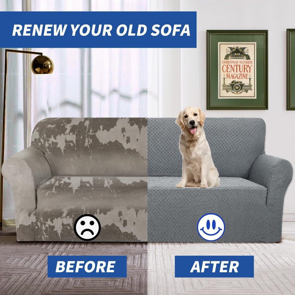 Couch Cover Latest Jacquard Design High Stretch Sofa Covers for 3 Cushion Couch, Pet Dog Cat Proof Slipcover Non Slip